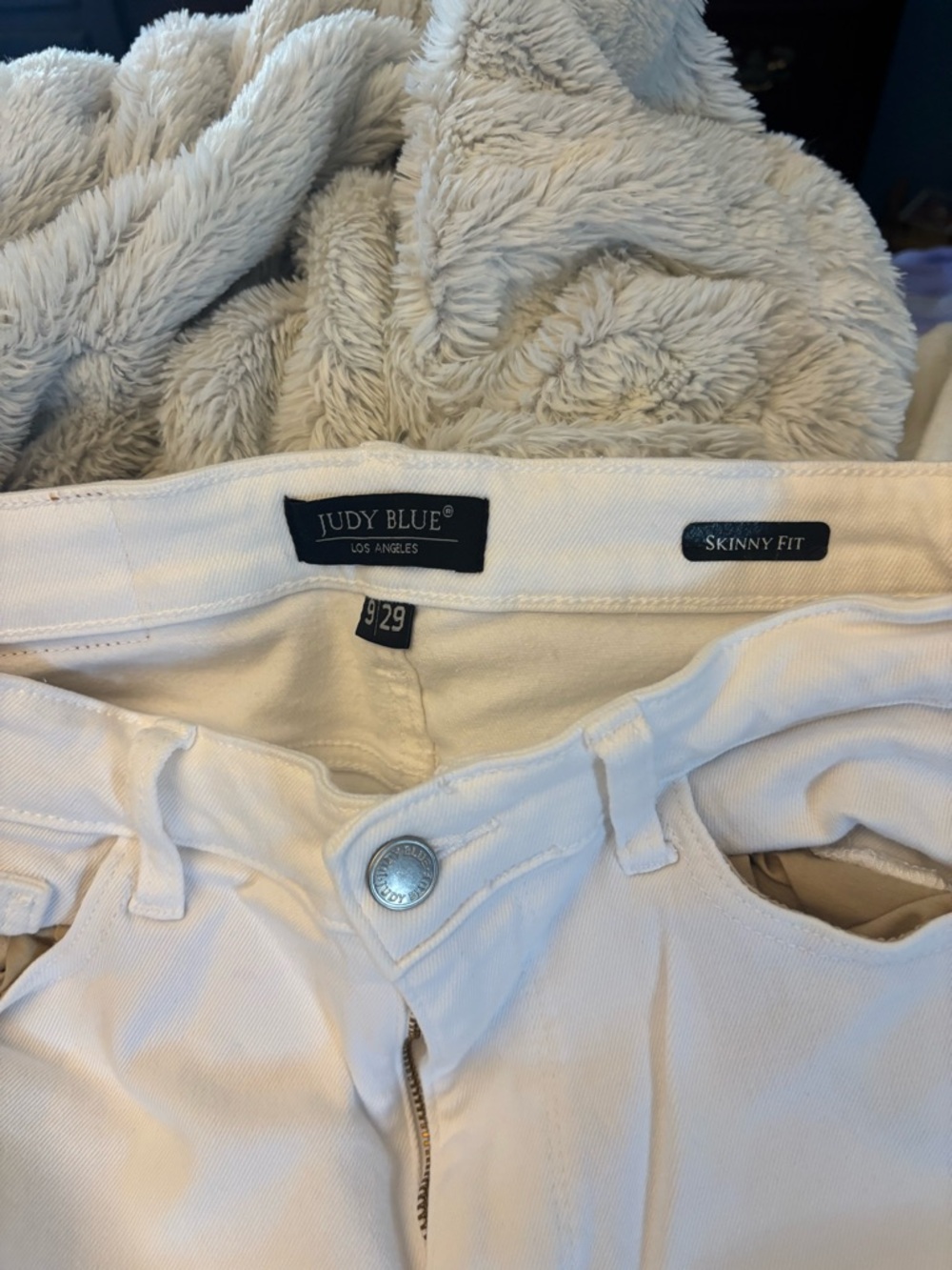 Judy Blue Off-White Skinny Fit Jeans